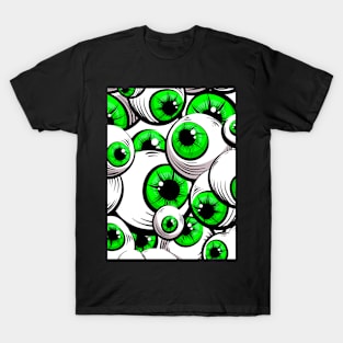 Green eyes Halloween witch T-Shirt